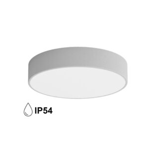 Lampa sufitowa plafon CLEO 400 Szary IP54 40 cm